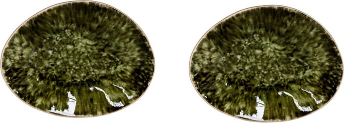 Costa Nova Riviera ovaal bordje Forets donkergroen 16 cm - set van 2 - side plate