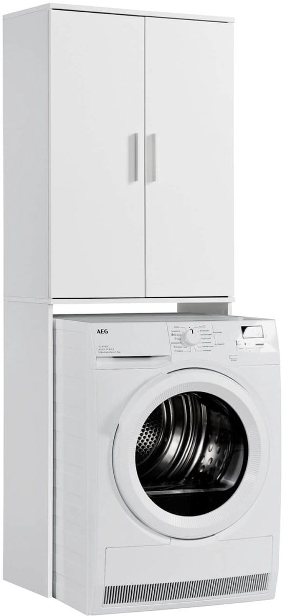 mokebo wasmachine kast 'Der Saubermann' opbouw voor wasmachine in wit
