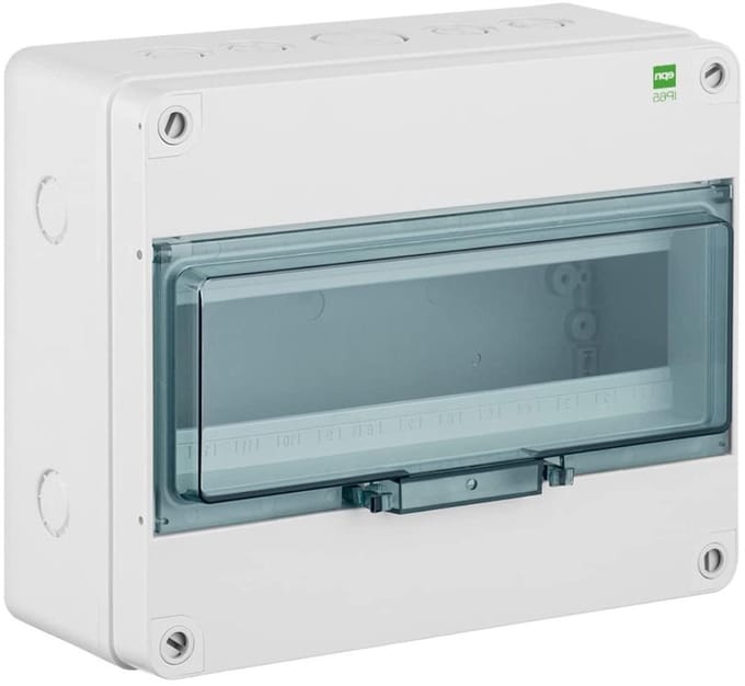 Zekeringkast - Verdeelkast - Vochtige Ruimtes - IP65 Waterdicht - 13 Modules - Lichtgrijs