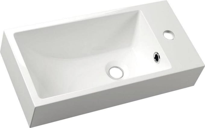 Fontein Sapho Small Rechthoekig 50x10x25 cm Rechts Keramiek Wit