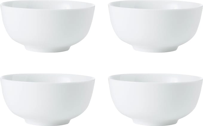 Mikasa - Ontbijtkommen - Chalk - Porselein - Wit - Set van 4 - 14cm
