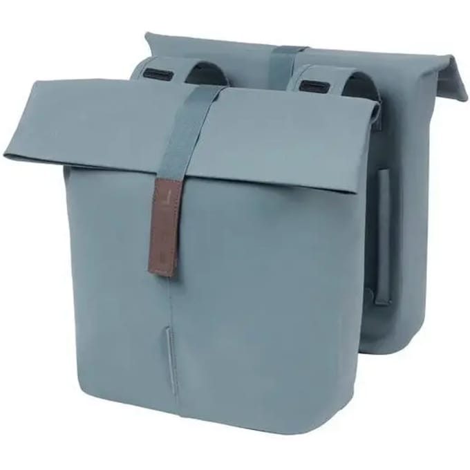 Basil City - Dubbele Fietstas - 32 liter - Waterafstotend - Reflectiedetails - Graphite blue