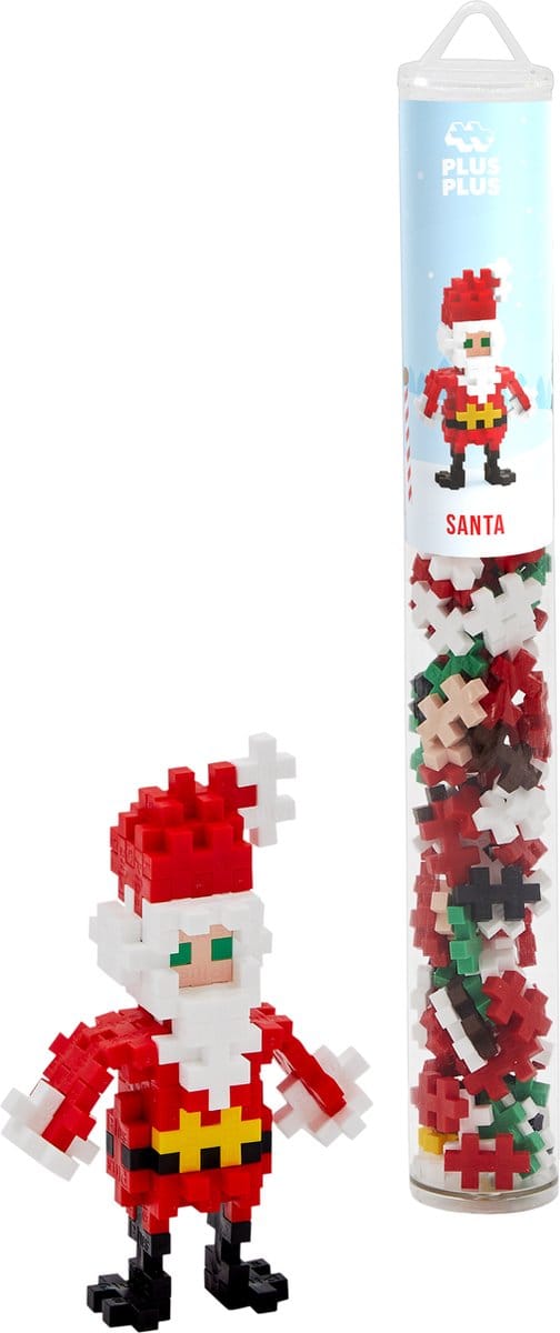 Plus-Plus Tube kerstman 100 delige bouwset - 4292 - Bouwspeelgoed - Constructiespeelgoed - Set met bouwstenen - Vanaf 5 jaar