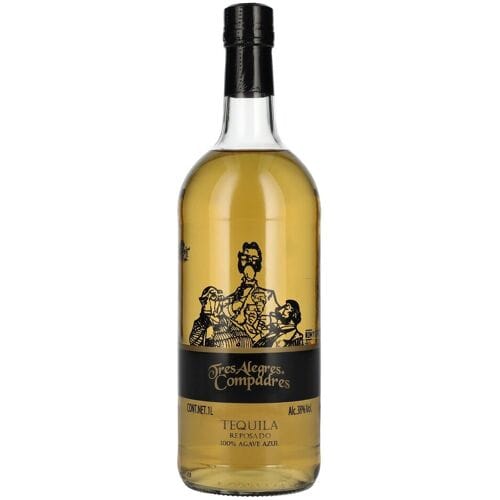 La Cofradia Tequila La Cofradia Tres Alegres Compadres Tequila Reposado 100% de Agave 38% Vol. 1l