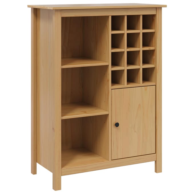 vidaXL - Wijnkast - HILL - Honing - bruin - 79.5 - x - 40 - x - 107.5 - cm