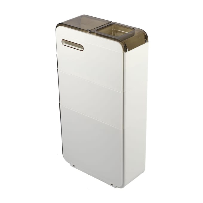 Waterbestendig wit hoekkastje voor de badkamer, grote opbergruimte. white