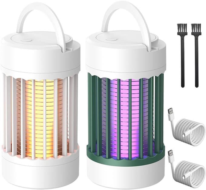 Solidchoice - Elektrische Insectenbestrijders, 2 Stuks met Oplaadbare USB