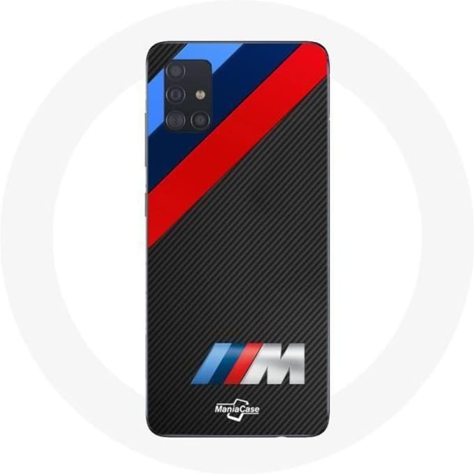 Coque Samsung Galaxy A51 BMW M Logo carbone