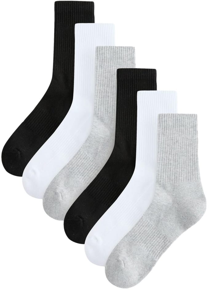 Next - Heren - Essential set van 6 paar sportsokken - Zwart