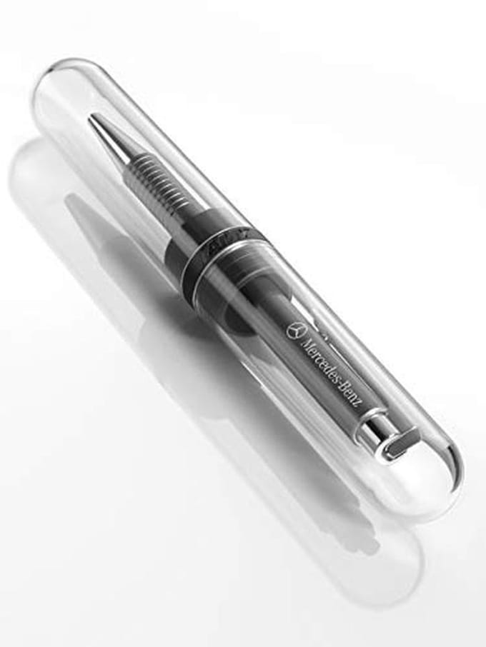 Balpen met mountaingrauw design en gelaserd logo
