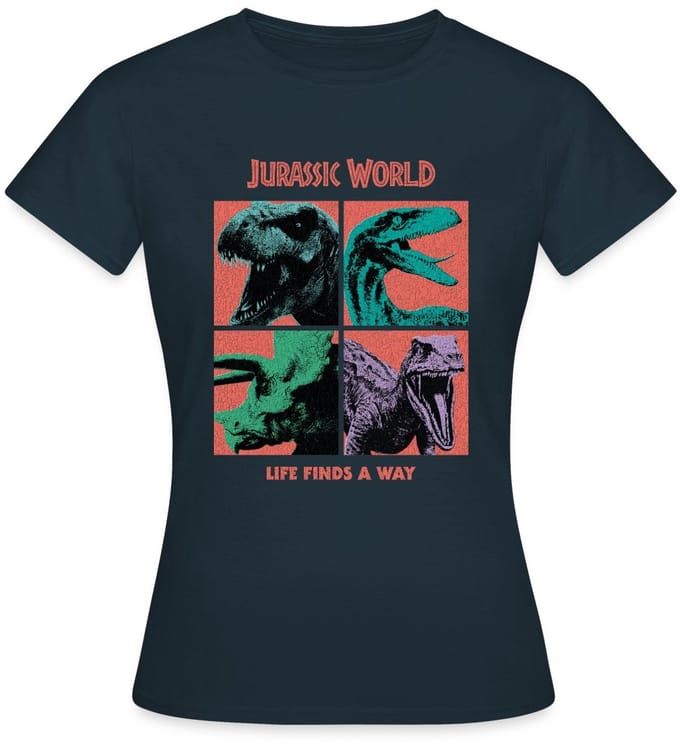 Jurassic World Life Finds A Way T-Shirt Dames