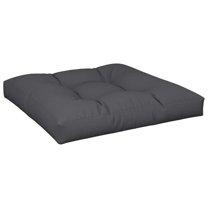 vidaXL - Palletkussen - 70x70x12 - cm - stof - zwart