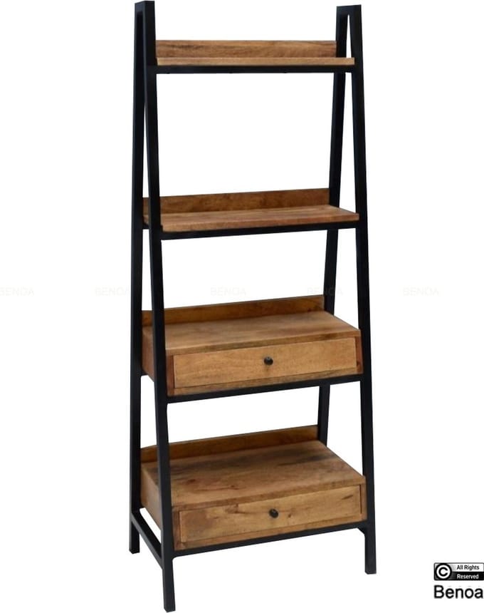 Benoa Troutman Wooden Iron 2 Drawer Cabinet 150 cm