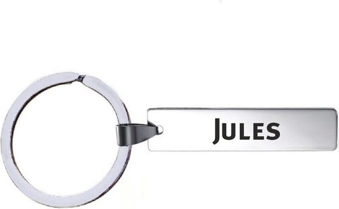 Sleutelhanger Met Naam - Jules - RVS