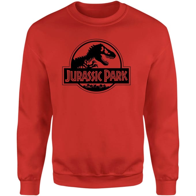 Jurassic Park Logo Sweatshirt - Red - S