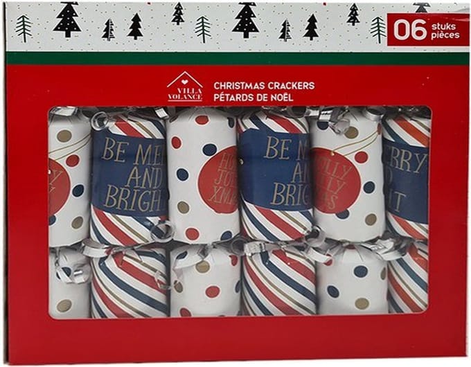 Christmas Crackers - Party crackers met kerst cadeautje - Set van 6