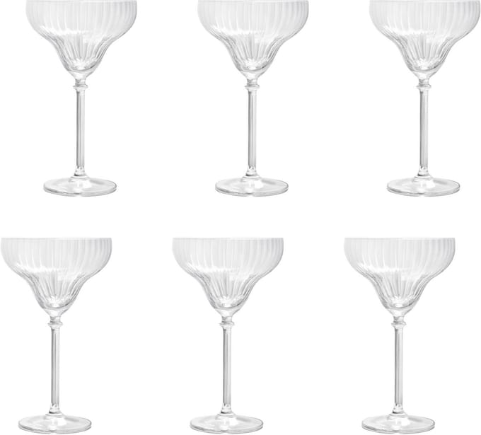 Royal Leerdam Bonheur Cocktails Cocktailglazen 30,5 cl / 305 ml | Set van 6 Stuks | Geschikt voor Thuis en Bar | Glas | Vaatwasserbestendig