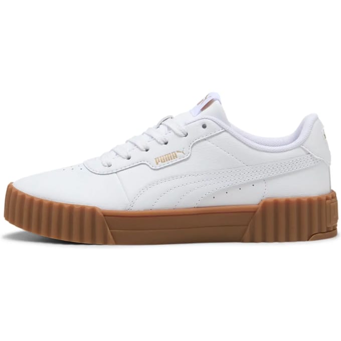 PUMA Carina 3.0 Dames Sneakers - PUMA White-PUMA Gold-Gum