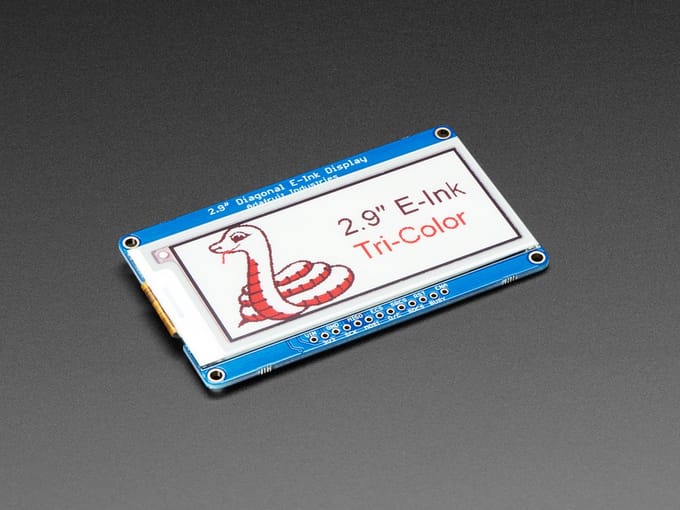 2.9inch Red/Black/White eInk Display Breakout - THINK INK Adafruit 1028
