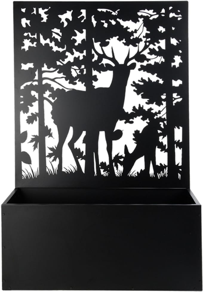 Design bloembak voorzien van hertendesign 100 x 140 cm