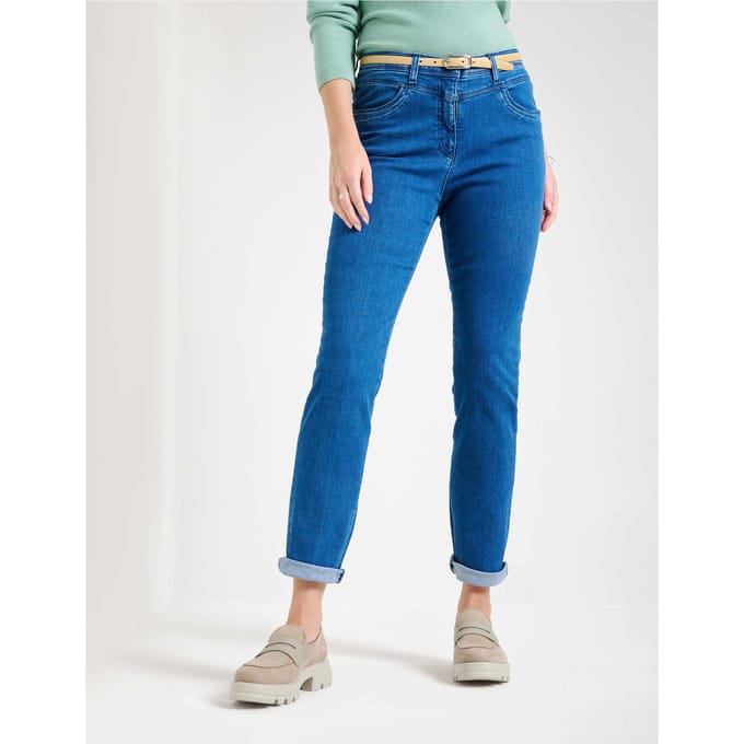 Raphaela by Brax Dames Jeans  Style LAURA NEW STONED, denim blauw regular, maat 38