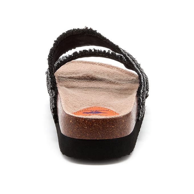 Rocket Dog Aruba Raffia Textiel Damessandalen Zwart