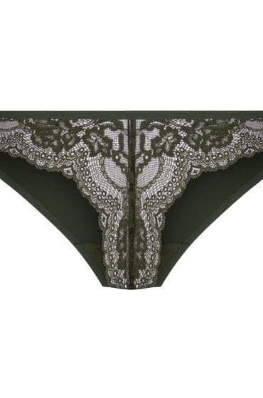 Hunkemöller Dames Lingerie Invisible string Lace Back - Groen - maat M