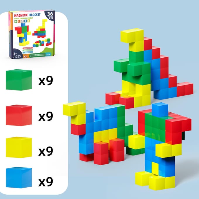 Blocs à empiler Jouets axés sur l'apprentissage des mathématiques Idéal pour l'enfant Puzzle Magique Bloc Jouet Montessori Jeu d'entraînement à la pensée spatiale et logique multi