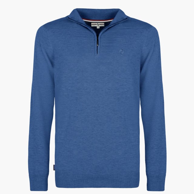 Heren Trui Kralingen - Denimblauw Melange