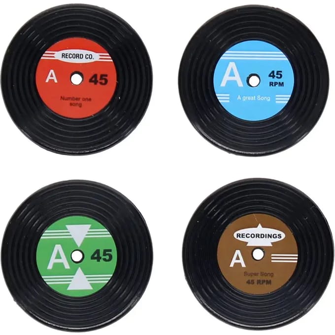 Mini magneet voor muziekhouder Rex London Vinyl record (x4)
