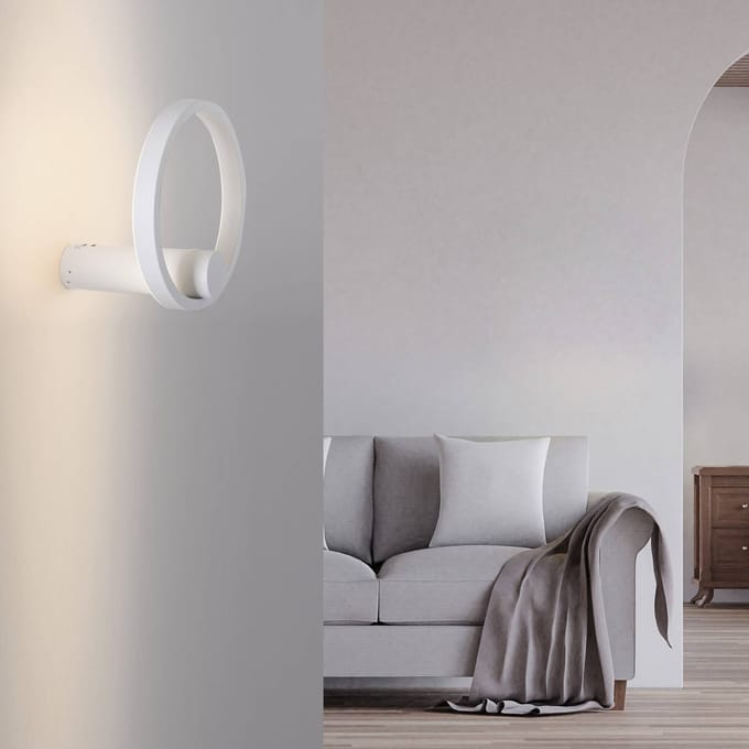 JUST LIGHT. GmbH JUST LIGHT. LED wandlamp op accu Archie, wit, 3.000 K