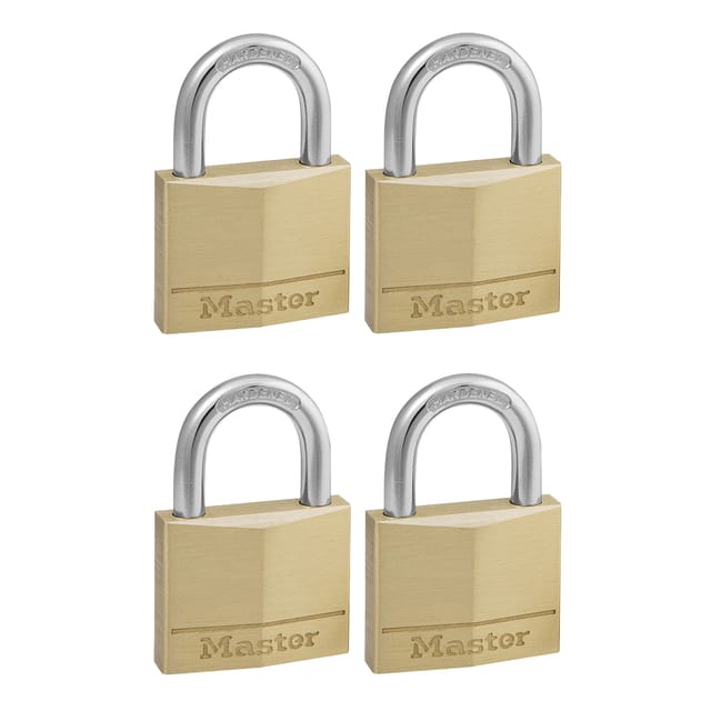 MasterLock Hangslot - Massief Messing - 40 mm - 4 stuks - 140EURQNOP