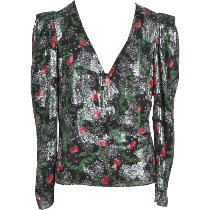 Bloemmotief Lange Mouwen Blouse
