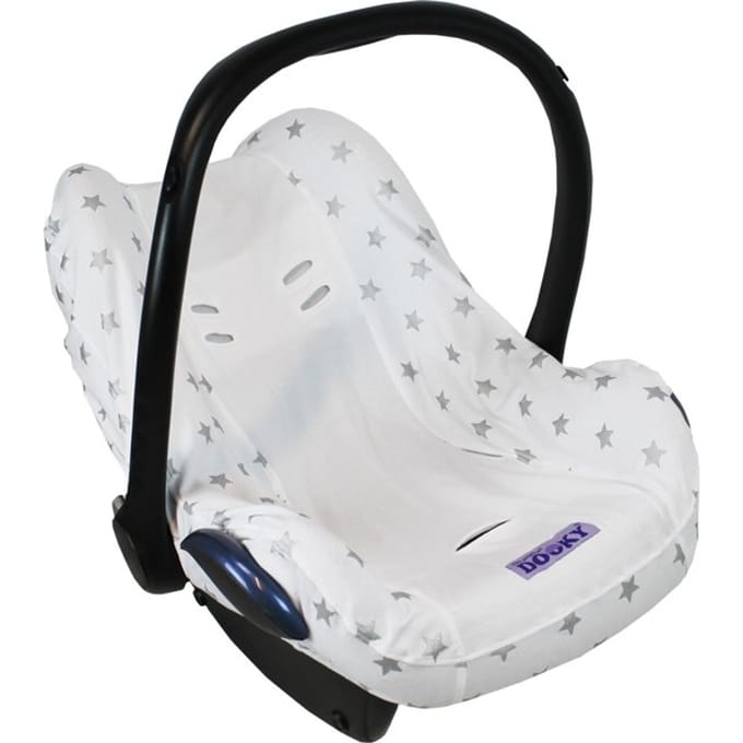 Dooky Seat Cover 0+ - White / Silver Stars
