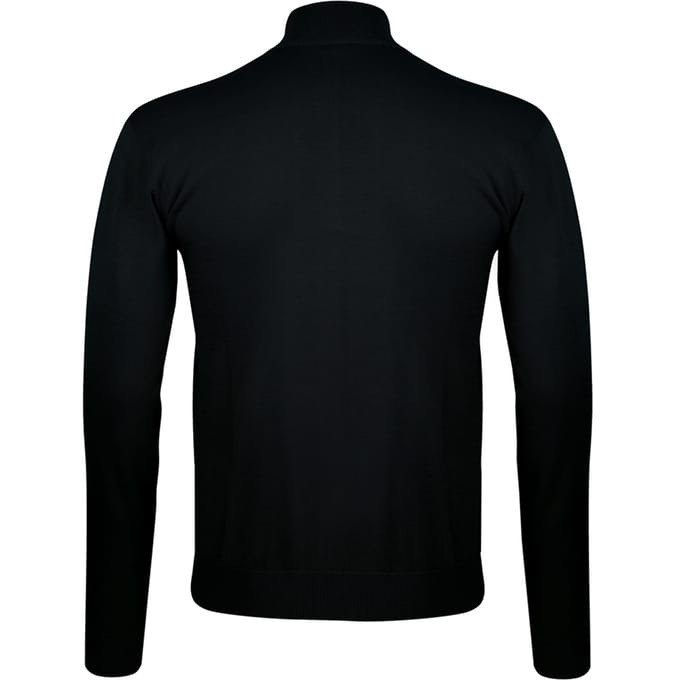 SOLS Heren Gordon Full Zip Cardigan (Zwart)