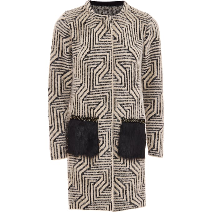 Faina Vest Dames beige/ zwart