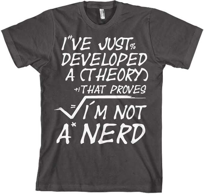 Hybris T-shirt ‘A Theory I'm Not A Nerd’ SH-1-15370-H18-17