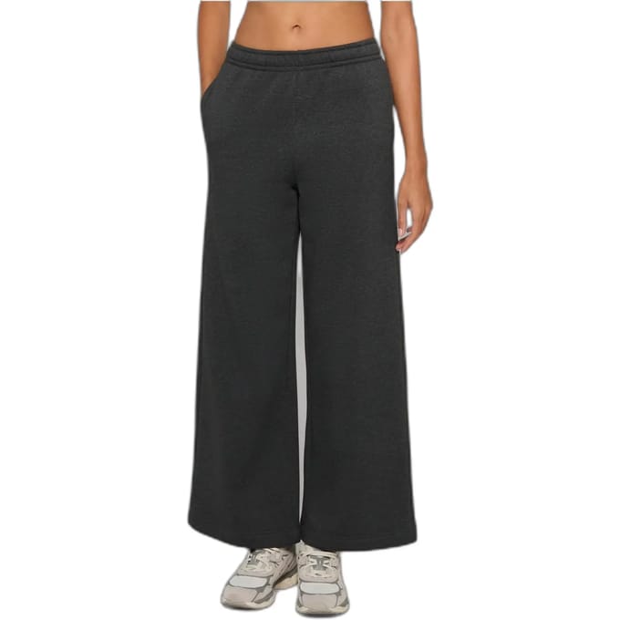 Urban Classics - Fluffy wideleg Dames joggingbroek - M - Grijs