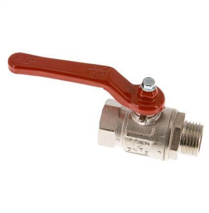 Buiten x Binnendraad G/G 1/2 inch Kort design 2-Weg Messing Kogelkraan