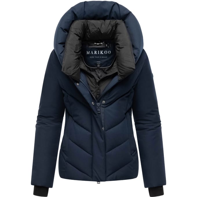 Marikoo dames gewatteerde winterjas Nadiraa met 2-in-1 design & capuchon