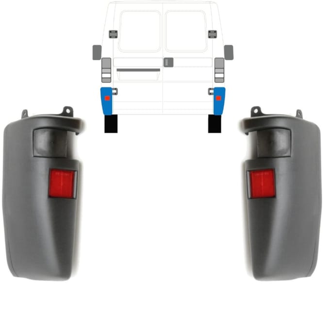 Achterbumper hoek voor Peugeot Boxer 1994-2002 / Links + Rechts / Set