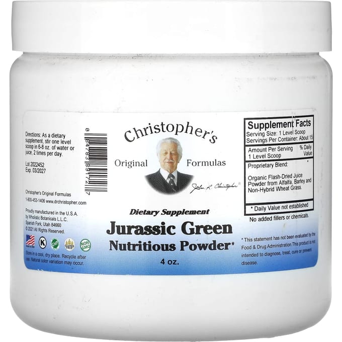 Christopher'S Originele Formules, Jurassic Green, Voedzaam Poeder, 4 Oz