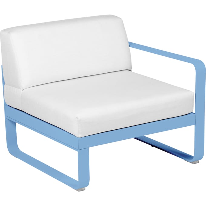 Fermob BELLEVIE Fauteuil Module rechts - E1 Maya blauw - 81 witgrijs