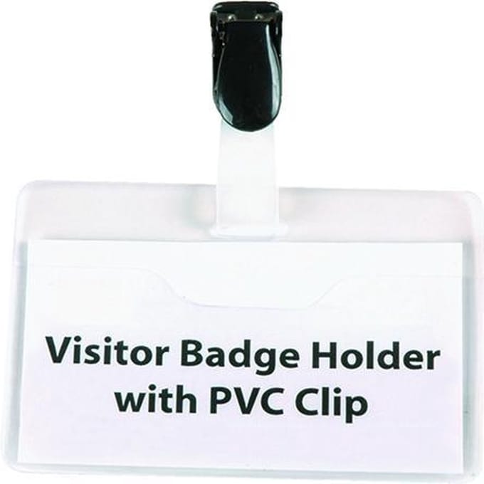 Badge bezoekers met Clip 60x90 mm Visitekaart