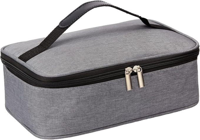 Geïsoleerde lunchboxtas - Draagbare lunchboxtas - Kleine lunchtas - Mini draagbare tas - Geïsoleerde koeltas - Grijs