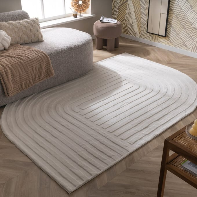 FRAAI Organisch vloerkleed - Flowy Lines Creme - 230x330cm