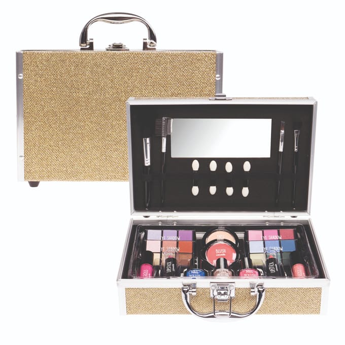 Make up koffer middel goud