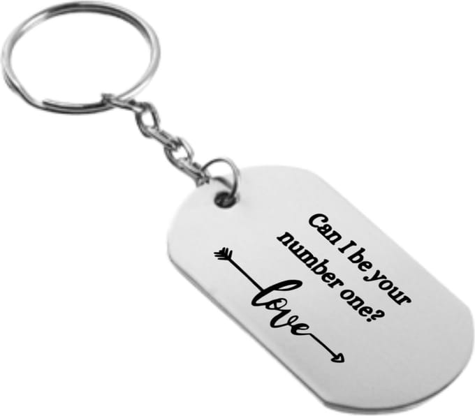 Akyol - can i be your number one sleutelhanger - Liefde - relatie - cadeau - 54 x 29mm