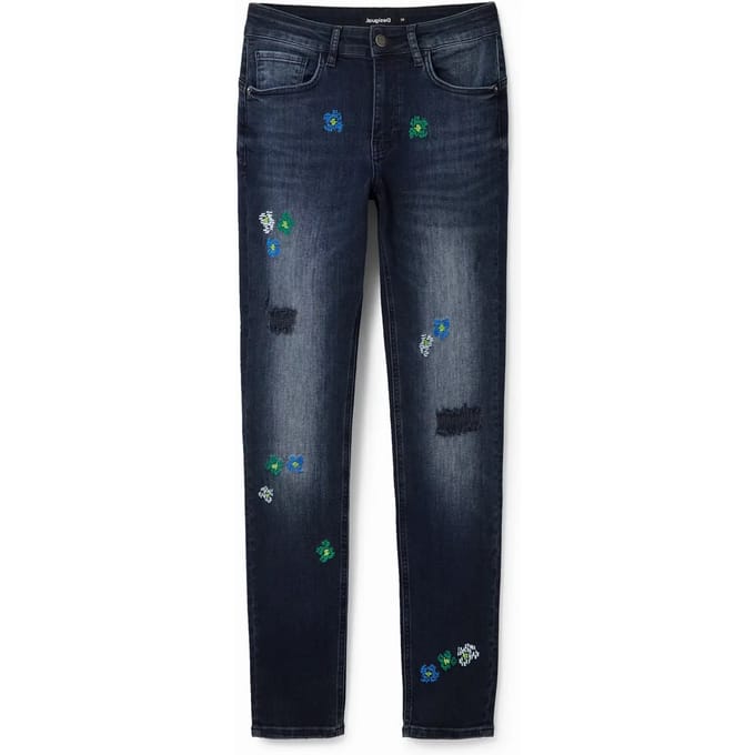 Geborduurde skinny jeans voor dames Desigual Push-up