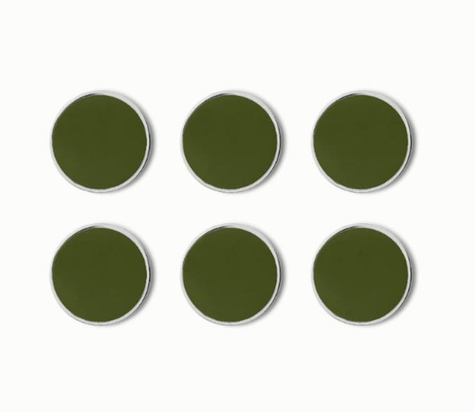 Mustard - The buttons - Magneten - Set van 6 - Olive